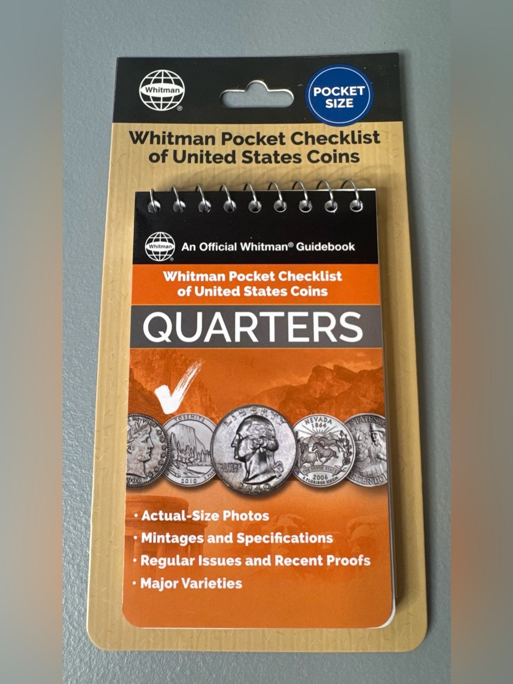 Whitman Pocket Checklist of United States Coins Quarters pocket size travel
